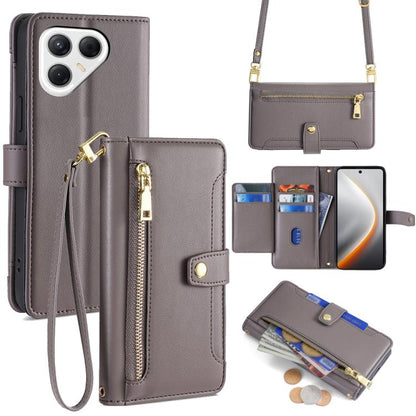 Sheep Texture Cross-body Zipper Wallet Leather Phone Case, For Tecno Pova Curve 2 5G, For Tecno Camon 50 Pro 4G, For Tecno Camon 50 4G, For Tecno Pova Slim 5G / Spark Slim 4G, For Tecno Pova 7 Pro, For Tecno Pova 7 5G, For Tecno Pop 10 4G              ...
