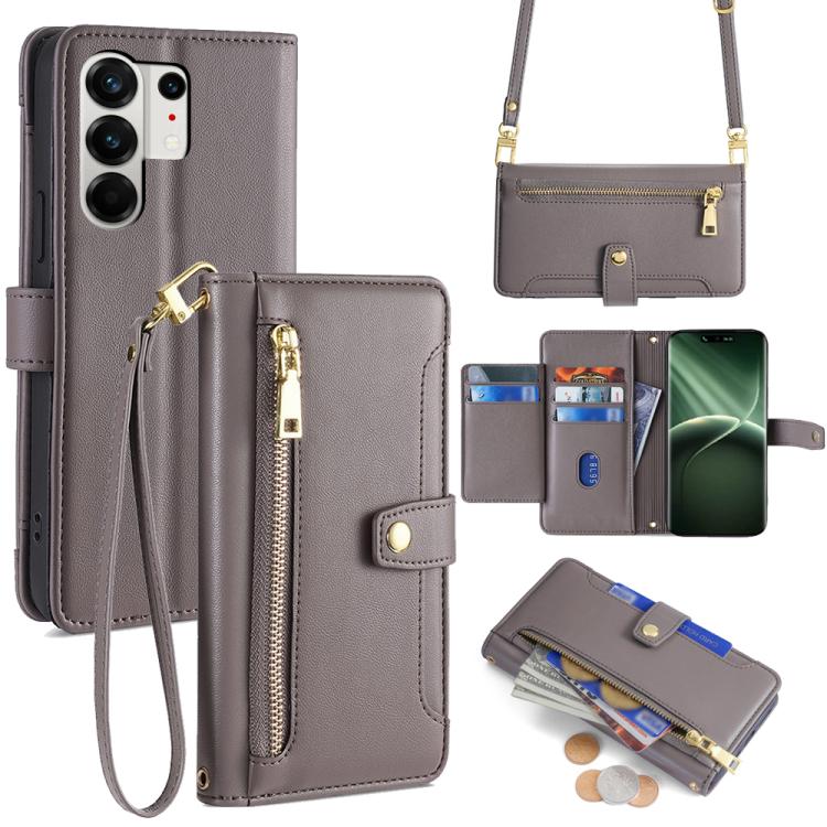 Sheep Texture Cross-body Zipper Wallet Leather Phone Case, For Tecno Pova Curve 2 5G, For Tecno Camon 50 Pro 4G, For Tecno Camon 50 4G, For Tecno Pova Slim 5G / Spark Slim 4G, For Tecno Pova 7 Pro, For Tecno Pova 7 5G, For Tecno Pop 10 4G              ...