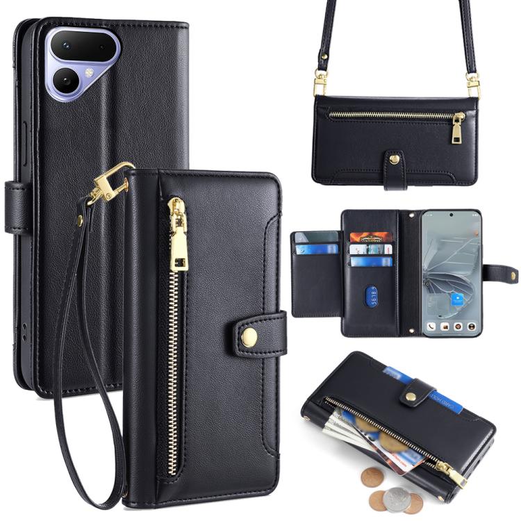 Sheep Texture Cross-body Zipper Wallet Leather Phone Case, For Tecno Pova Curve 2 5G, For Tecno Camon 50 Pro 4G, For Tecno Camon 50 4G, For Tecno Pova Slim 5G / Spark Slim 4G, For Tecno Pova 7 Pro, For Tecno Pova 7 5G, For Tecno Pop 10 4G              ...
