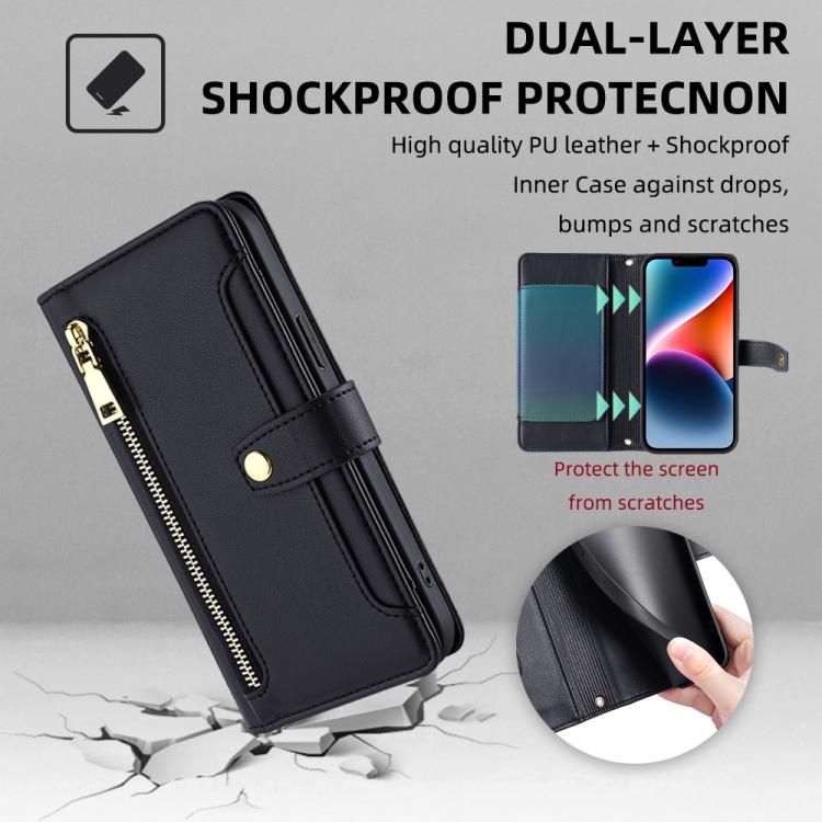 Sheep Texture Cross-body Zipper Wallet Leather Phone Case, For Tecno Pova Curve 2 5G, For Tecno Camon 50 Pro 4G, For Tecno Camon 50 4G, For Tecno Pova Slim 5G / Spark Slim 4G, For Tecno Pova 7 Pro, For Tecno Pova 7 5G, For Tecno Pop 10 4G              ...
