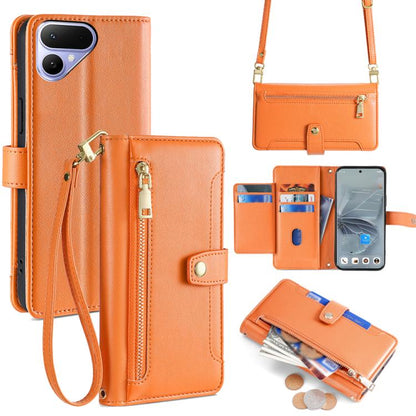 Sheep Texture Cross-body Zipper Wallet Leather Phone Case, For Tecno Pova Curve 2 5G, For Tecno Camon 50 Pro 4G, For Tecno Camon 50 4G, For Tecno Pova Slim 5G / Spark Slim 4G, For Tecno Pova 7 Pro, For Tecno Pova 7 5G, For Tecno Pop 10 4G              ...