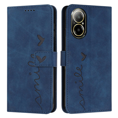 Skin Feel Heart Embossed Leather Phone Case with Long Lanyard, For Realme 12 Pro+, For Realme C67 4G Global, For Realme C65 4G