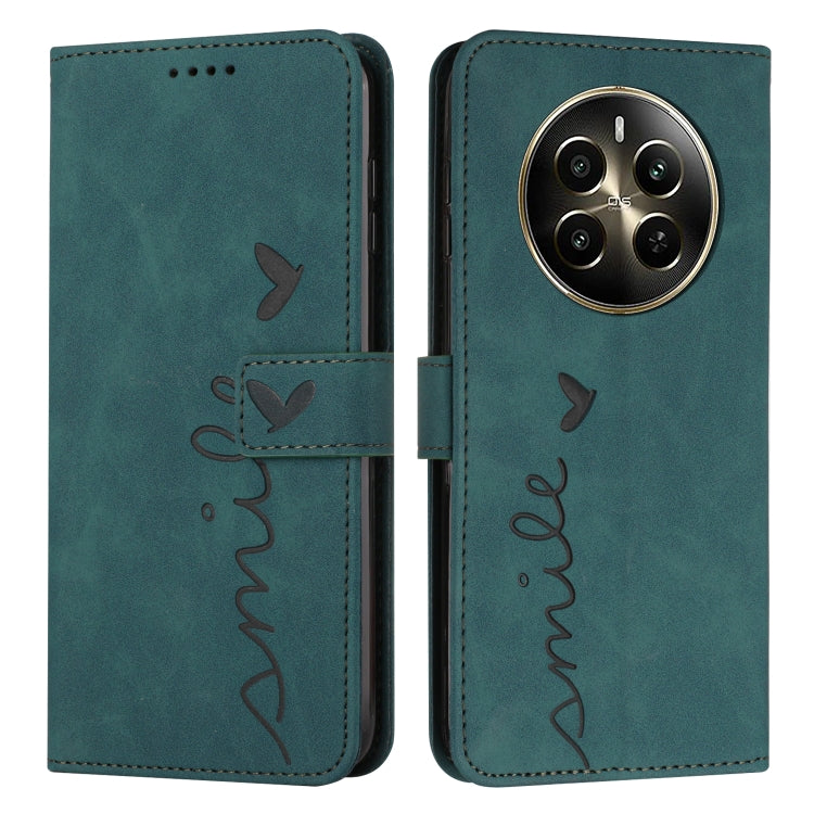 Skin Feel Heart Embossed Leather Phone Case with Long Lanyard, For Realme 16T 5G, For Realme C100/C100i/C100x 4G, For Realme P4 Power 5G, For Realme 16 5G, For Realme 16 Pro+ 5G, For Realme 16 Pro 5G, For Realme C85 5G / 15x 5G India                   ...