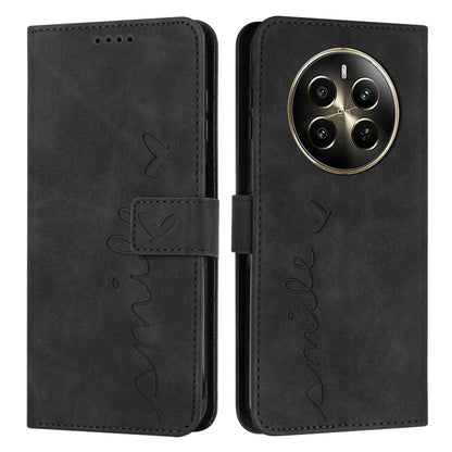 Skin Feel Heart Embossed Leather Phone Case with Long Lanyard, For Realme 16T 5G, For Realme C100/C100i/C100x 4G, For Realme P4 Power 5G, For Realme 16 5G, For Realme 16 Pro+ 5G, For Realme 16 Pro 5G, For Realme C85 5G / 15x 5G India                   ...