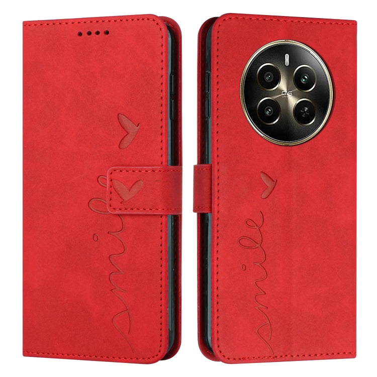 Skin Feel Heart Embossed Leather Phone Case with Long Lanyard, For Realme 16T 5G, For Realme C100/C100i/C100x 4G, For Realme P4 Power 5G, For Realme 16 5G, For Realme 16 Pro+ 5G, For Realme 16 Pro 5G, For Realme C85 5G / 15x 5G India                   ...