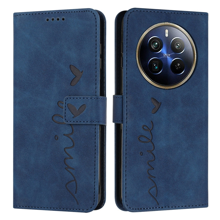 Skin Feel Heart Embossed Leather Phone Case with Long Lanyard, For Realme 12 Pro+, For Realme C67 4G Global, For Realme C65 4G