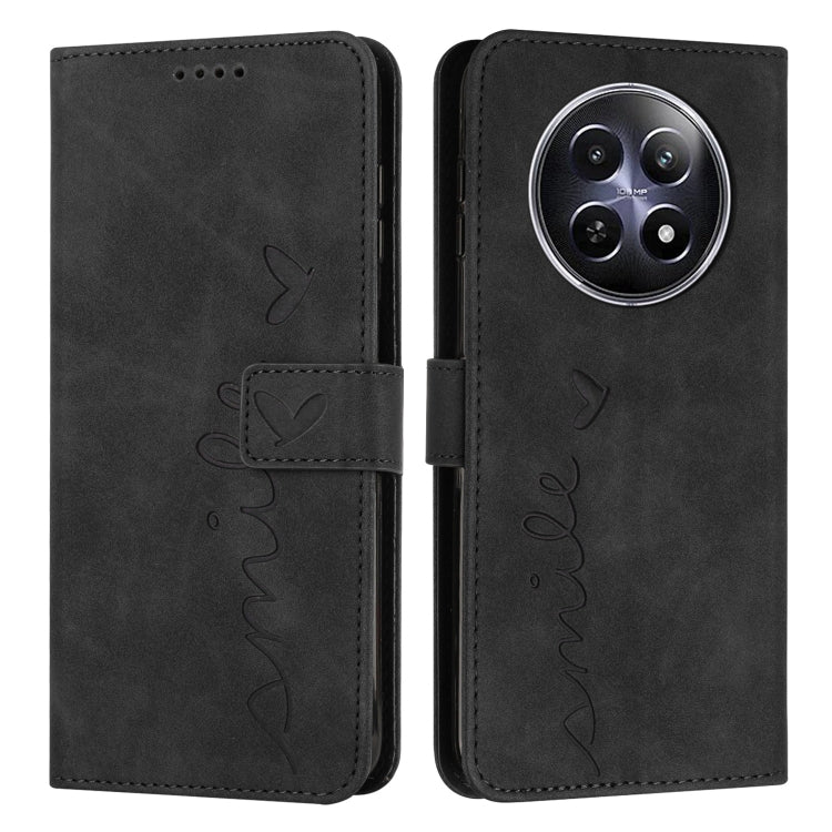 Skin Feel Heart Embossed Leather Phone Case with Long Lanyard, For Realme 16T 5G, For Realme C100/C100i/C100x 4G, For Realme P4 Power 5G, For Realme 16 5G, For Realme 16 Pro+ 5G, For Realme 16 Pro 5G, For Realme C85 5G / 15x 5G India                   ...