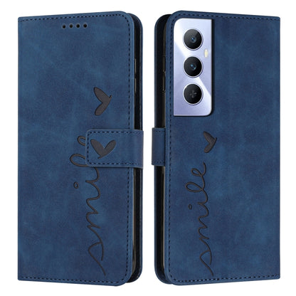 Skin Feel Heart Embossed Leather Phone Case with Long Lanyard, For Realme 12 Pro+, For Realme C67 4G Global, For Realme C65 4G