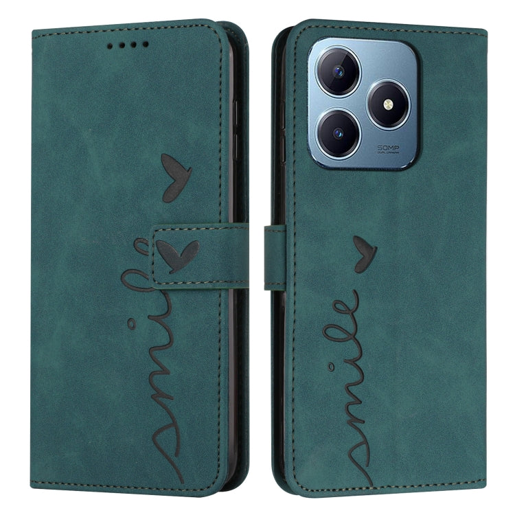 Skin Feel Heart Embossed Leather Phone Case with Long Lanyard, For Realme 16T 5G, For Realme C100/C100i/C100x 4G, For Realme P4 Power 5G, For Realme 16 5G, For Realme 16 Pro+ 5G, For Realme 16 Pro 5G, For Realme C85 5G / 15x 5G India                   ...
