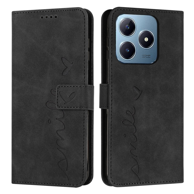 Skin Feel Heart Embossed Leather Phone Case with Long Lanyard, For Realme 16T 5G, For Realme C100/C100i/C100x 4G, For Realme P4 Power 5G, For Realme 16 5G, For Realme 16 Pro+ 5G, For Realme 16 Pro 5G, For Realme C85 5G / 15x 5G India                   ...