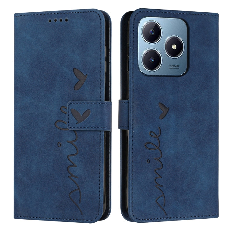 Skin Feel Heart Embossed Leather Phone Case with Long Lanyard, For Realme 16T 5G, For Realme C100/C100i/C100x 4G, For Realme P4 Power 5G, For Realme 16 5G, For Realme 16 Pro+ 5G, For Realme 16 Pro 5G, For Realme C85 5G / 15x 5G India                   ...