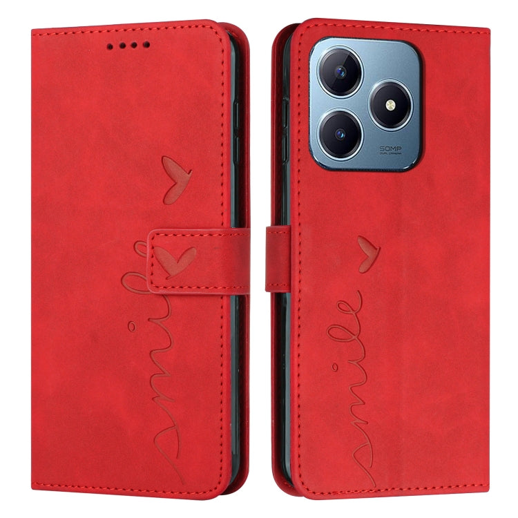 Skin Feel Heart Embossed Leather Phone Case with Long Lanyard, For Realme 16T 5G, For Realme C100/C100i/C100x 4G, For Realme P4 Power 5G, For Realme 16 5G, For Realme 16 Pro+ 5G, For Realme 16 Pro 5G, For Realme C85 5G / 15x 5G India                   ...