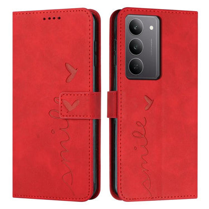 Skin Feel Heart Embossed Leather Phone Case with Long Lanyard, For Realme 16T 5G, For Realme C100/C100i/C100x 4G, For Realme P4 Power 5G, For Realme 16 5G, For Realme 16 Pro+ 5G, For Realme 16 Pro 5G, For Realme C85 5G / 15x 5G India                   ...
