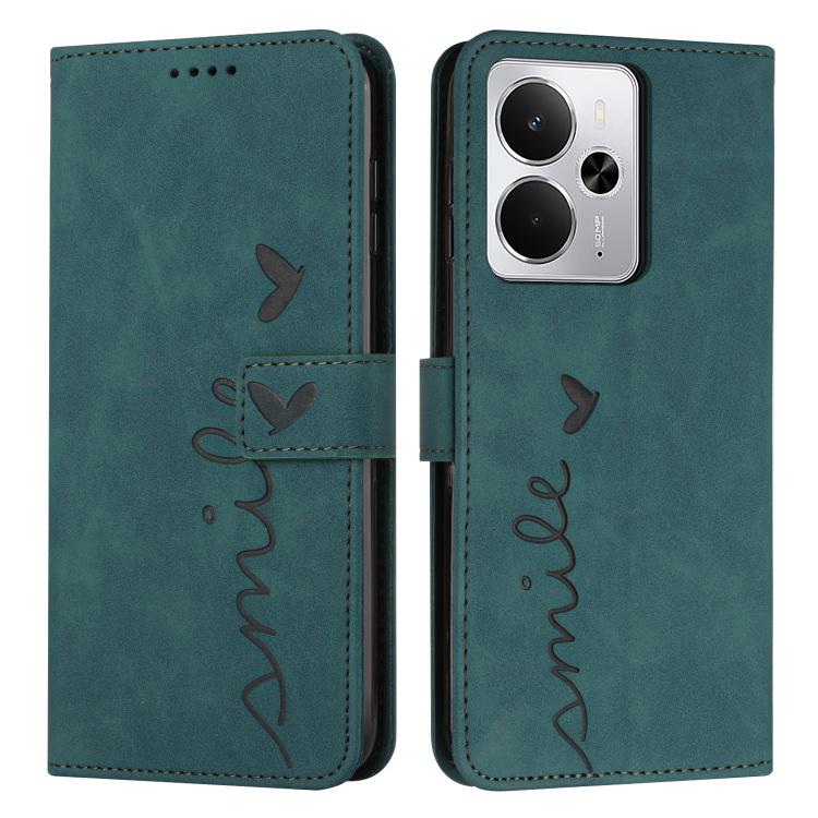 Skin Feel Heart Embossed Leather Phone Case with Long Lanyard, For Realme 16T 5G, For Realme C100/C100i/C100x 4G, For Realme P4 Power 5G, For Realme 16 5G, For Realme 16 Pro+ 5G, For Realme 16 Pro 5G, For Realme C85 5G / 15x 5G India                   ...