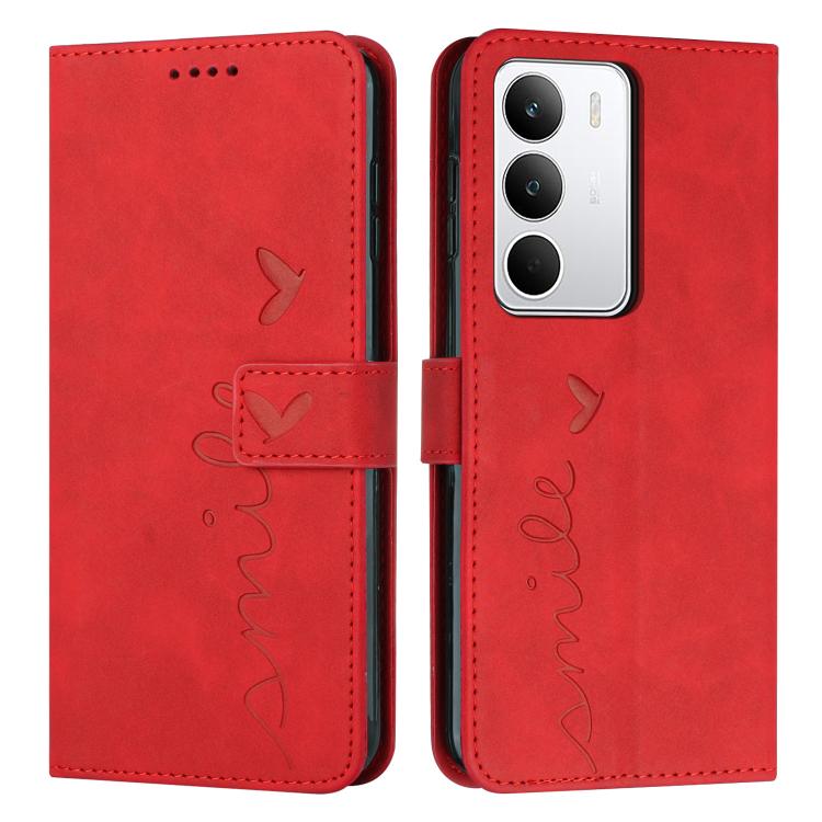 Skin Feel Heart Embossed Leather Phone Case with Long Lanyard, For Realme 16T 5G, For Realme C100/C100i/C100x 4G, For Realme P4 Power 5G, For Realme 16 5G, For Realme 16 Pro+ 5G, For Realme 16 Pro 5G, For Realme C85 5G / 15x 5G India                   ...