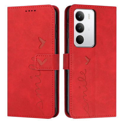 Skin Feel Heart Embossed Leather Phone Case with Long Lanyard, For Realme 16T 5G, For Realme C100/C100i/C100x 4G, For Realme P4 Power 5G, For Realme 16 5G, For Realme 16 Pro+ 5G, For Realme 16 Pro 5G, For Realme C85 5G / 15x 5G India                   ...