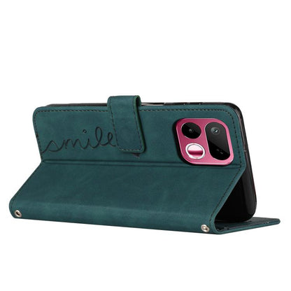 Skin Feel Heart Embossed Leather Phone Case with Long Lanyard, For Realme 16T 5G, For Realme C100/C100i/C100x 4G, For Realme P4 Power 5G, For Realme 16 5G, For Realme 16 Pro+ 5G, For Realme 16 Pro 5G, For Realme C85 5G / 15x 5G India                   ...