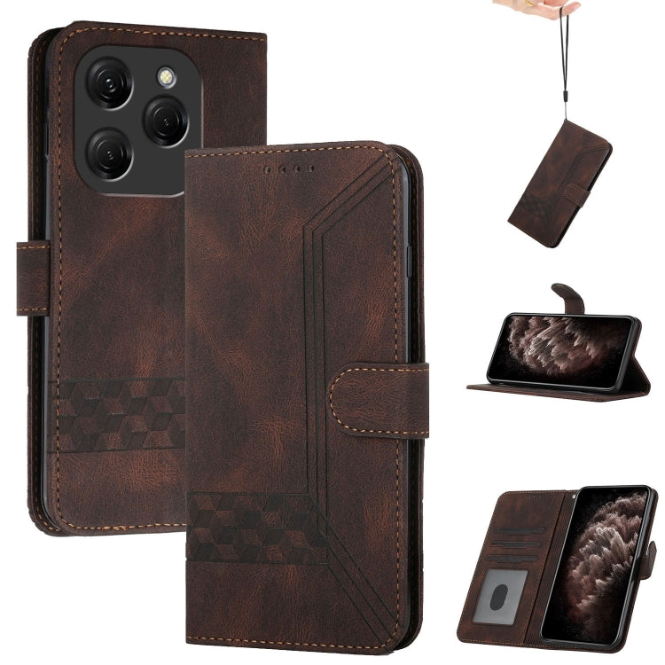 Cubic Skin Feel Flip Leather Phone Case, For Tecno Pova Curve 2 5G, For Tecno Spark Go 3 / Pop 20 4G, For Tecno Spark 50 4G, For Tecno Camon 50 Pro 4G, For Tecno Camon 50 4G, For Tecno Spark Slim, For Tecno Spark 40 4G, For Tecno Pova Curve            ...