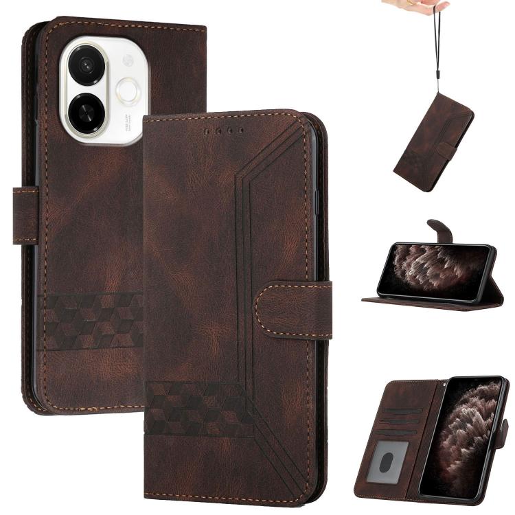 Cubic Skin Feel Flip Leather Phone Case, For Tecno Pova Curve 2 5G, For Tecno Spark Go 3 / Pop 20 4G, For Tecno Spark 50 4G, For Tecno Camon 50 Pro 4G, For Tecno Camon 50 4G, For Tecno Spark Slim, For Tecno Spark 40 4G, For Tecno Pova Curve            ...