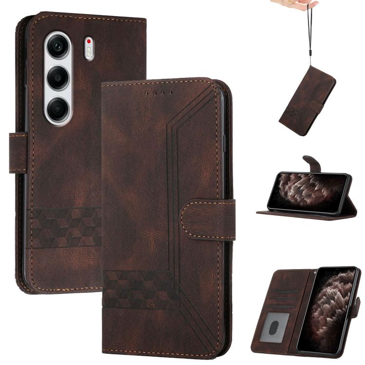 Cubic Skin Feel Flip Leather Phone Case, For Tecno Pova Curve 2 5G, For Tecno Spark Go 3 / Pop 20 4G, For Tecno Spark 50 4G, For Tecno Camon 50 Pro 4G, For Tecno Camon 50 4G, For Tecno Spark Slim, For Tecno Spark 40 4G, For Tecno Pova Curve            ...