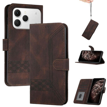 Cubic Skin Feel Flip Leather Phone Case, For Tecno Pova Curve 2 5G, For Tecno Spark Go 3 / Pop 20 4G, For Tecno Spark 50 4G, For Tecno Camon 50 Pro 4G, For Tecno Camon 50 4G, For Tecno Spark Slim, For Tecno Spark 40 4G, For Tecno Pova Curve            ...