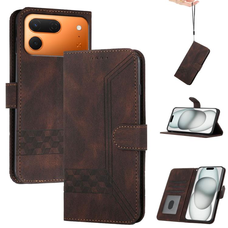 Cubic Skin Feel Flip Leather Phone Case, For Tecno Spark 50 Pro 4G, For Tecno Pova 8 Pro 5G, For Tecno Camon Slim 4G, For Tecno Pova 8 5G, For Tecno Pova Curve 2 5G, For Tecno Spark Go 3 / Pop 20 4G, For Tecno Spark 50 4G, For Tecno Camon 50 Pro 4G    ...