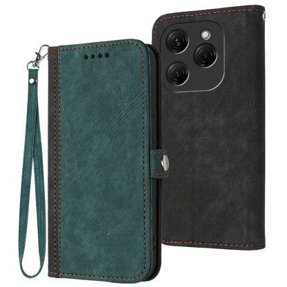 Side Buckle Double Fold Hand Strap Leather Phone Case, For Tecno Camon 30 Pro, For Tecno Pova 6 Pro, For Tecno Spark 20 Pro, For Tecno Spark 20, For Tecno Spark Go 2024, For Tecno Camon 20 Premier, For Tecno Camon 20 / 20 Pro 4G, For Tecno Spark 10C   ...