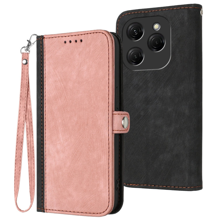 Side Buckle Double Fold Hand Strap Leather Phone Case, For Tecno Camon 30 Pro, For Tecno Pova 6 Pro, For Tecno Spark 20 Pro, For Tecno Spark 20, For Tecno Spark Go 2024, For Tecno Camon 20 Premier, For Tecno Camon 20 / 20 Pro 4G, For Tecno Spark 10C   ...