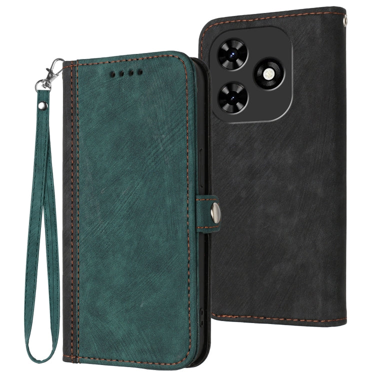 Side Buckle Double Fold Hand Strap Leather Phone Case, For Tecno Camon 30 Pro, For Tecno Pova 6 Pro, For Tecno Spark 20 Pro, For Tecno Spark 20, For Tecno Spark Go 2024, For Tecno Camon 20 Premier, For Tecno Camon 20 / 20 Pro 4G, For Tecno Spark 10C   ...