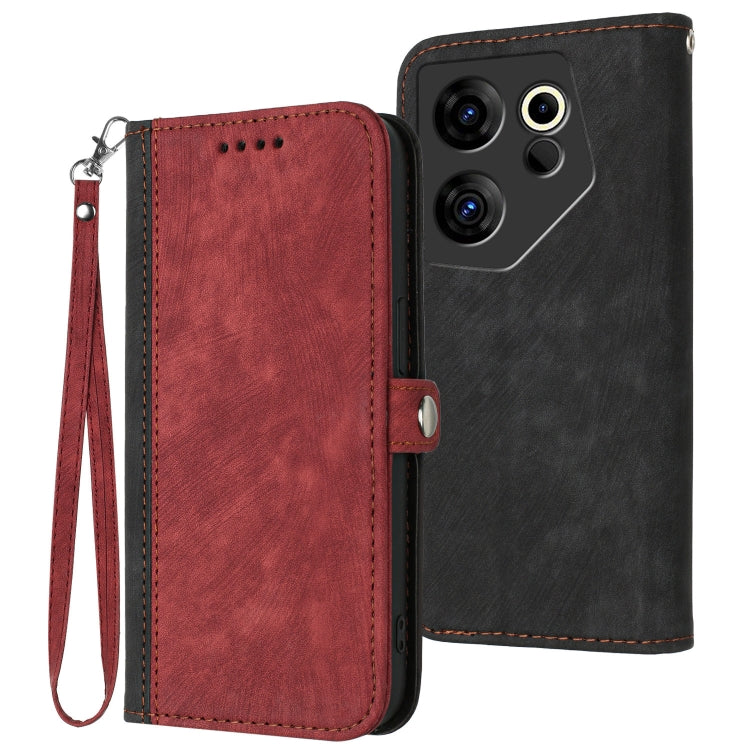 Side Buckle Double Fold Hand Strap Leather Phone Case, For Tecno Camon 30 Pro, For Tecno Pova 6 Pro, For Tecno Spark 20 Pro, For Tecno Spark 20, For Tecno Spark Go 2024, For Tecno Camon 20 Premier, For Tecno Camon 20 / 20 Pro 4G, For Tecno Spark 10C   ...