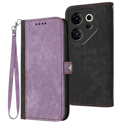 Side Buckle Double Fold Hand Strap Leather Phone Case, For Tecno Camon 30 Pro, For Tecno Pova 6 Pro, For Tecno Spark 20 Pro, For Tecno Spark 20, For Tecno Spark Go 2024, For Tecno Camon 20 Premier, For Tecno Camon 20 / 20 Pro 4G, For Tecno Spark 10C   ...