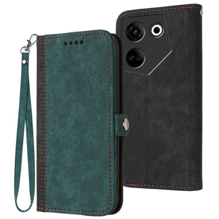 Side Buckle Double Fold Hand Strap Leather Phone Case, For Tecno Camon 30 Pro, For Tecno Pova 6 Pro, For Tecno Spark 20 Pro, For Tecno Spark 20, For Tecno Spark Go 2024, For Tecno Camon 20 Premier, For Tecno Camon 20 / 20 Pro 4G, For Tecno Spark 10C   ...