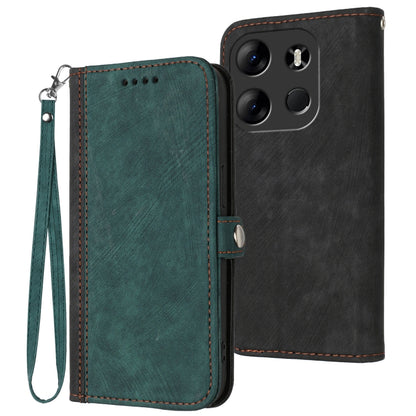 Side Buckle Double Fold Hand Strap Leather Phone Case, For Tecno Camon 30 Pro, For Tecno Pova 6 Pro, For Tecno Spark 20 Pro, For Tecno Spark 20, For Tecno Spark Go 2024, For Tecno Camon 20 Premier, For Tecno Camon 20 / 20 Pro 4G, For Tecno Spark 10C   ...