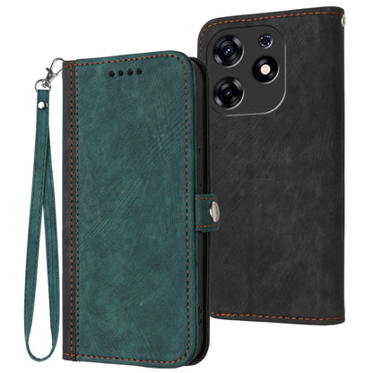 Side Buckle Double Fold Hand Strap Leather Phone Case, For Tecno Camon 30 Pro, For Tecno Pova 6 Pro, For Tecno Spark 20 Pro, For Tecno Spark 20, For Tecno Spark Go 2024, For Tecno Camon 20 Premier, For Tecno Camon 20 / 20 Pro 4G, For Tecno Spark 10C   ...