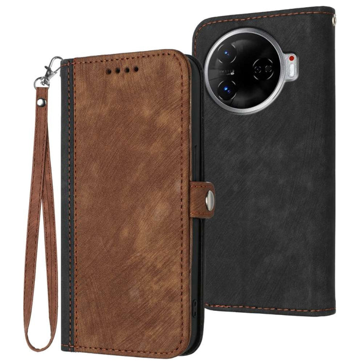 Side Buckle Double Fold Hand Strap Leather Phone Case, For Tecno Camon 30 Pro, For Tecno Pova 6 Pro, For Tecno Spark 20 Pro, For Tecno Spark 20, For Tecno Spark Go 2024, For Tecno Camon 20 Premier, For Tecno Camon 20 / 20 Pro 4G, For Tecno Spark 10C   ...