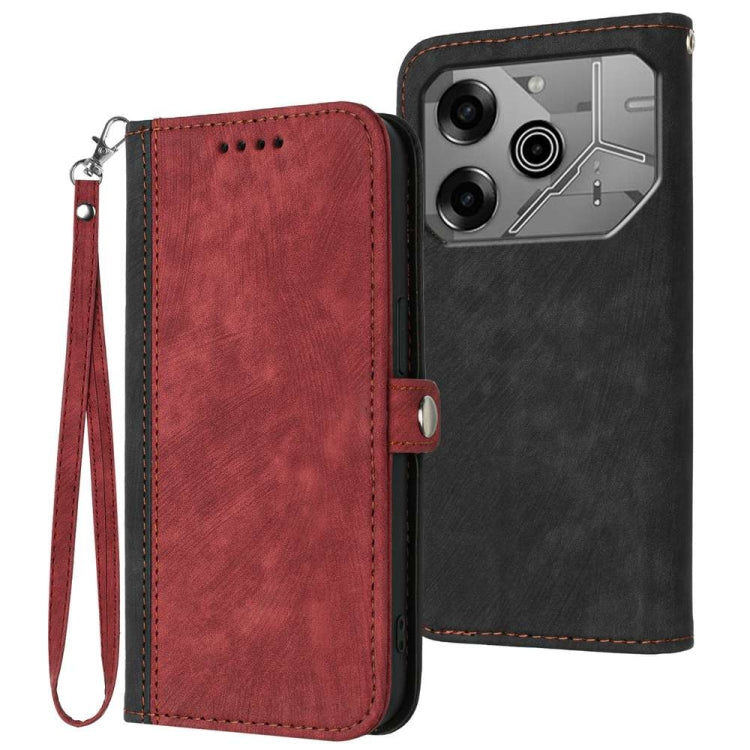 Side Buckle Double Fold Hand Strap Leather Phone Case, For Tecno Camon 30 Pro, For Tecno Pova 6 Pro, For Tecno Spark 20 Pro, For Tecno Spark 20, For Tecno Spark Go 2024, For Tecno Camon 20 Premier, For Tecno Camon 20 / 20 Pro 4G, For Tecno Spark 10C   ...