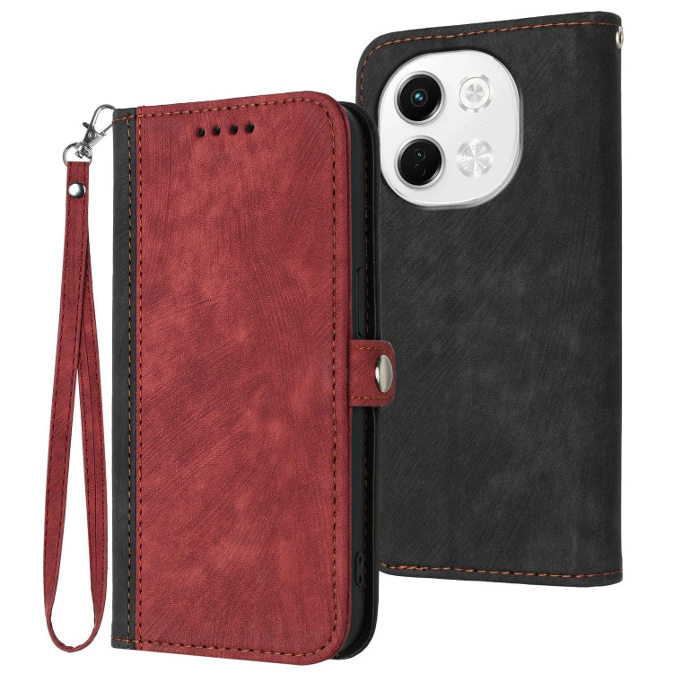 Side Buckle Double Fold Hand Strap Leather Phone Case, For Tecno Pova Curve 2 5G, For Tecno Spark Go 3 / Pop 20 4G, For Tecno Spark 50 4G, For Tecno Camon 50 Pro 4G, For Tecno Camon 50 4G, For Tecno Spark Slim, For Tecno Spark 40 4G, For Tecno Pova Cur...