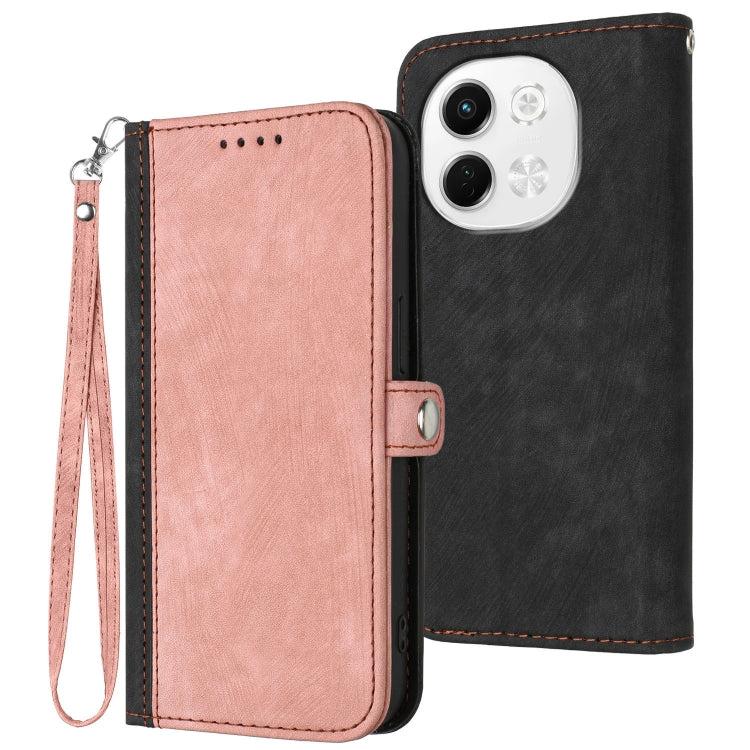 Side Buckle Double Fold Hand Strap Leather Phone Case, For Tecno Pova Curve 2 5G, For Tecno Spark Go 3 / Pop 20 4G, For Tecno Spark 50 4G, For Tecno Camon 50 Pro 4G, For Tecno Camon 50 4G, For Tecno Spark Slim, For Tecno Spark 40 4G, For Tecno Pova Cur...
