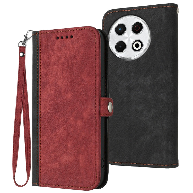 Side Buckle Double Fold Hand Strap Leather Phone Case, For Tecno Pova Curve 2 5G, For Tecno Spark Go 3 / Pop 20 4G, For Tecno Spark 50 4G, For Tecno Camon 50 Pro 4G, For Tecno Camon 50 4G, For Tecno Spark Slim, For Tecno Spark 40 4G, For Tecno Pova Cur...
