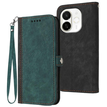 Side Buckle Double Fold Hand Strap Leather Phone Case, For Tecno Pova Curve 2 5G, For Tecno Spark Go 3 / Pop 20 4G, For Tecno Spark 50 4G, For Tecno Camon 50 Pro 4G, For Tecno Camon 50 4G, For Tecno Spark Slim, For Tecno Spark 40 4G, For Tecno Pova Cur...