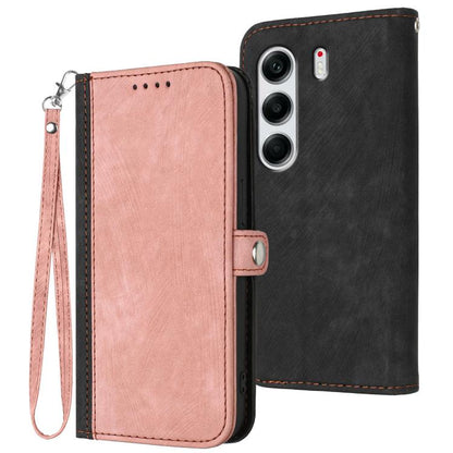 Side Buckle Double Fold Hand Strap Leather Phone Case, For Tecno Pova Curve 2 5G, For Tecno Spark Go 3 / Pop 20 4G, For Tecno Spark 50 4G, For Tecno Camon 50 Pro 4G, For Tecno Camon 50 4G, For Tecno Spark Slim, For Tecno Spark 40 4G, For Tecno Pova Cur...