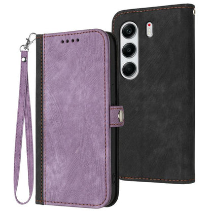 Side Buckle Double Fold Hand Strap Leather Phone Case, For Tecno Pova Curve 2 5G, For Tecno Spark Go 3 / Pop 20 4G, For Tecno Spark 50 4G, For Tecno Camon 50 Pro 4G, For Tecno Camon 50 4G, For Tecno Spark Slim, For Tecno Spark 40 4G, For Tecno Pova Cur...