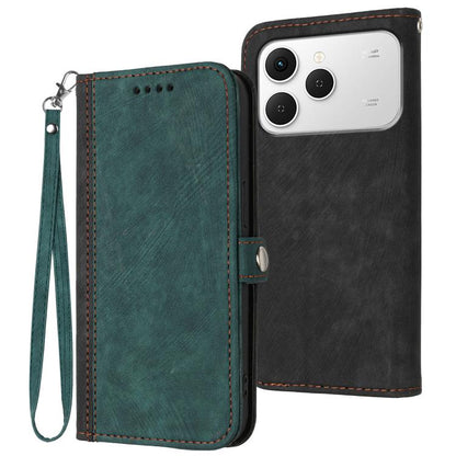 Side Buckle Double Fold Hand Strap Leather Phone Case, For Tecno Pova Curve 2 5G, For Tecno Spark Go 3 / Pop 20 4G, For Tecno Spark 50 4G, For Tecno Camon 50 Pro 4G, For Tecno Camon 50 4G, For Tecno Spark Slim, For Tecno Spark 40 4G, For Tecno Pova Cur...