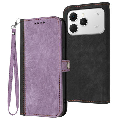Side Buckle Double Fold Hand Strap Leather Phone Case, For Tecno Pova Curve 2 5G, For Tecno Spark Go 3 / Pop 20 4G, For Tecno Spark 50 4G, For Tecno Camon 50 Pro 4G, For Tecno Camon 50 4G, For Tecno Spark Slim, For Tecno Spark 40 4G, For Tecno Pova Cur...
