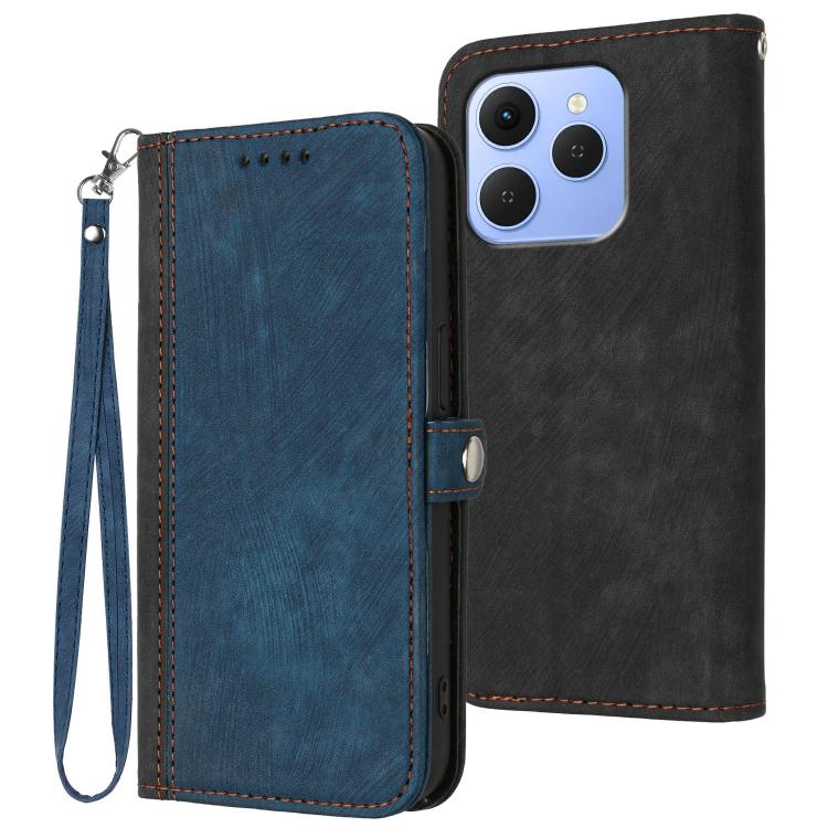 Side Buckle Double Fold Hand Strap Leather Phone Case, For Tecno Pova Curve 2 5G, For Tecno Spark Go 3 / Pop 20 4G, For Tecno Spark 50 4G, For Tecno Camon 50 Pro 4G, For Tecno Camon 50 4G, For Tecno Spark Slim, For Tecno Spark 40 4G, For Tecno Pova Cur...