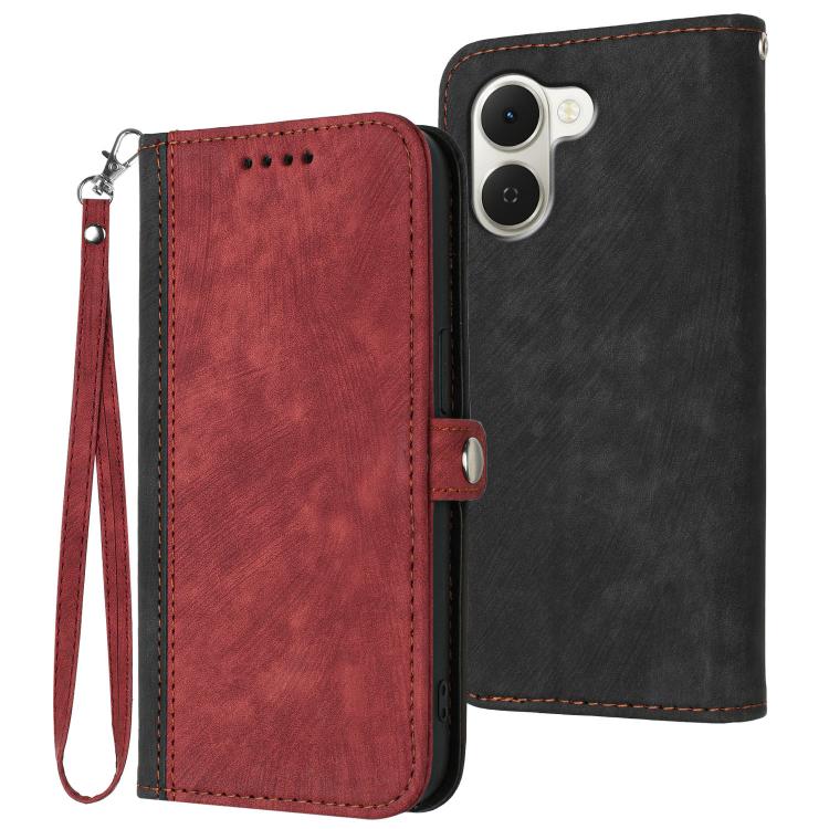 Side Buckle Double Fold Hand Strap Leather Phone Case, For Tecno Pova Curve 2 5G, For Tecno Spark Go 3 / Pop 20 4G, For Tecno Spark 50 4G, For Tecno Camon 50 Pro 4G, For Tecno Camon 50 4G, For Tecno Spark Slim, For Tecno Spark 40 4G, For Tecno Pova Cur...