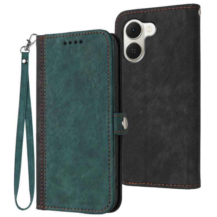 Side Buckle Double Fold Hand Strap Leather Phone Case, For Tecno Pova Curve 2 5G, For Tecno Spark Go 3 / Pop 20 4G, For Tecno Spark 50 4G, For Tecno Camon 50 Pro 4G, For Tecno Camon 50 4G, For Tecno Spark Slim, For Tecno Spark 40 4G, For Tecno Pova Cur...