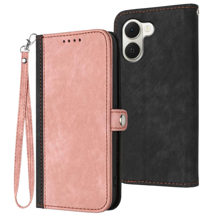 Side Buckle Double Fold Hand Strap Leather Phone Case, For Tecno Pova Curve 2 5G, For Tecno Spark Go 3 / Pop 20 4G, For Tecno Spark 50 4G, For Tecno Camon 50 Pro 4G, For Tecno Camon 50 4G, For Tecno Spark Slim, For Tecno Spark 40 4G, For Tecno Pova Cur...