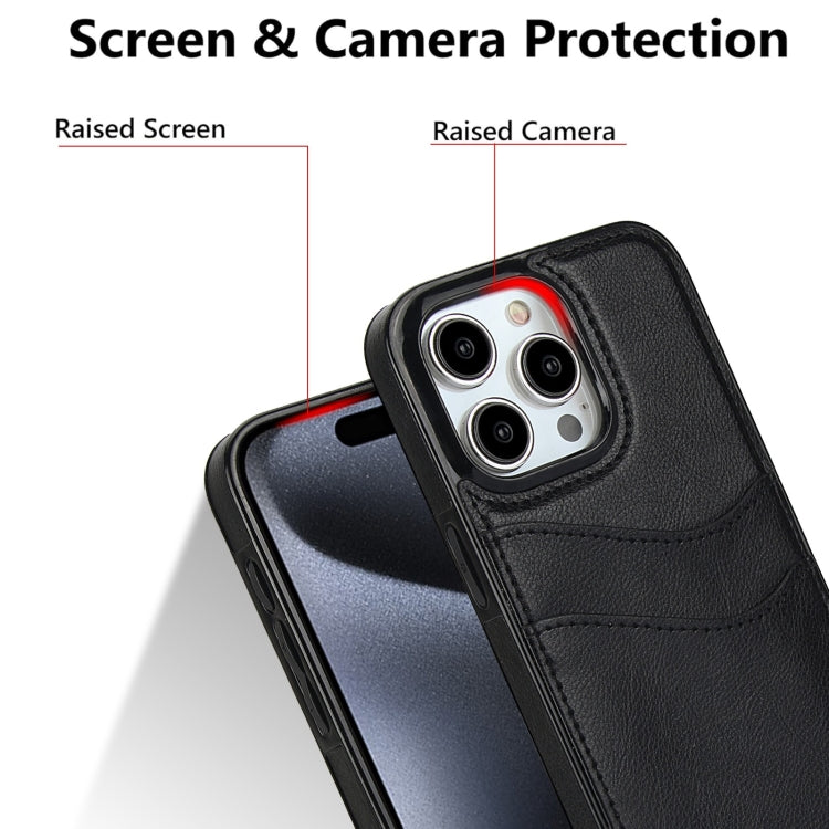 Litchi Leather Skin Card Slots Phone Case