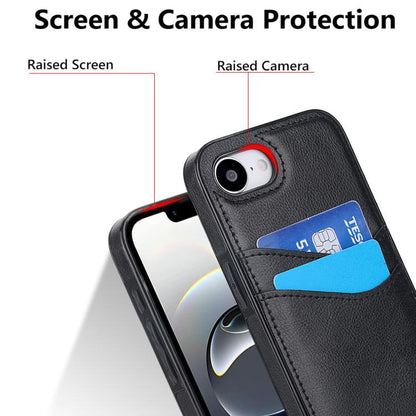 Litchi Leather Skin Card Slots Phone Case, For iPhone 17e / 16e, For iPhone 17 Pro Max, For iPhone 17 Pro, For iPhone 17, For iPhone Air, For iPhone 16 Pro Max, For iPhone 16 Pro, For iPhone 16 Plus, For iPhone 16, For iPhone 15 Pro Max, For iPhone 15 ...